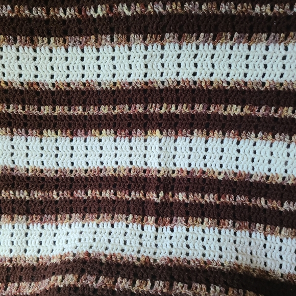 🔥VINTAGE Handmade Crochet Afghan Throw Blanket - Picture 4 of 6